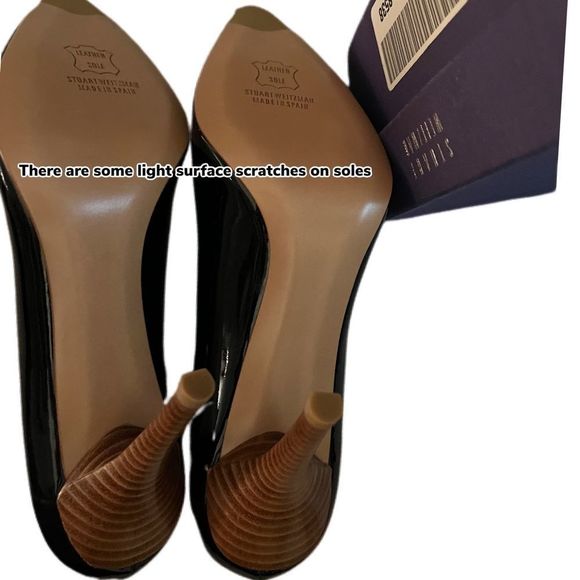 NWT $450* Stuart Weitzman | Power | Black Patent Leather | Heels | Size 9.5 - Picture 9 of 11